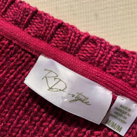 Stitch Fix RD Style Red Hi Low Sweater M - Picture 3 of 5
